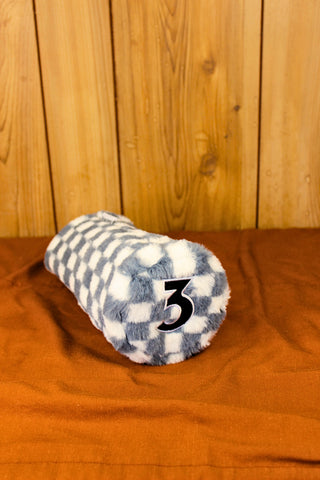 3 Wood - Plush Grey Checkered