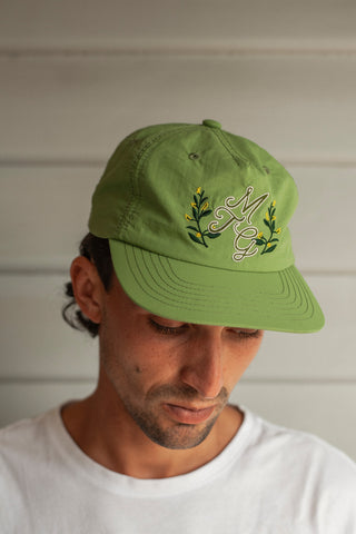 Nylon 5 Panel cap - Evergreen