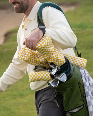 3 Wood Headcover - Mustard Checkered