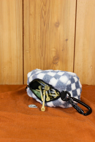 Tee Bag - Plush Grey Checkered